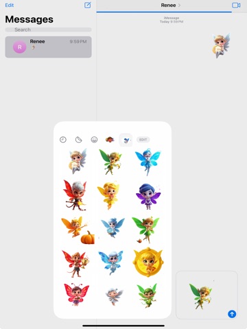 Twinkly Fairy Stickers iPad screenshot