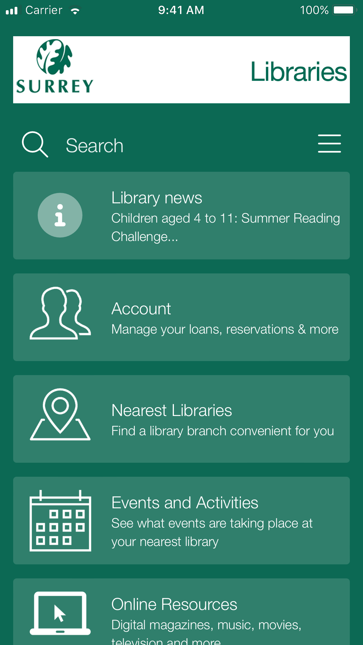 Surrey Libraries App