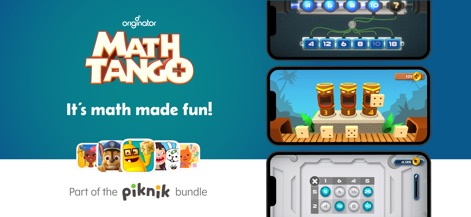 MathTango: Math Games for Kids - Explore the engaging MathTango interface, featuring intuitive number line puzzles and interactive dice games for dynamic learning.
