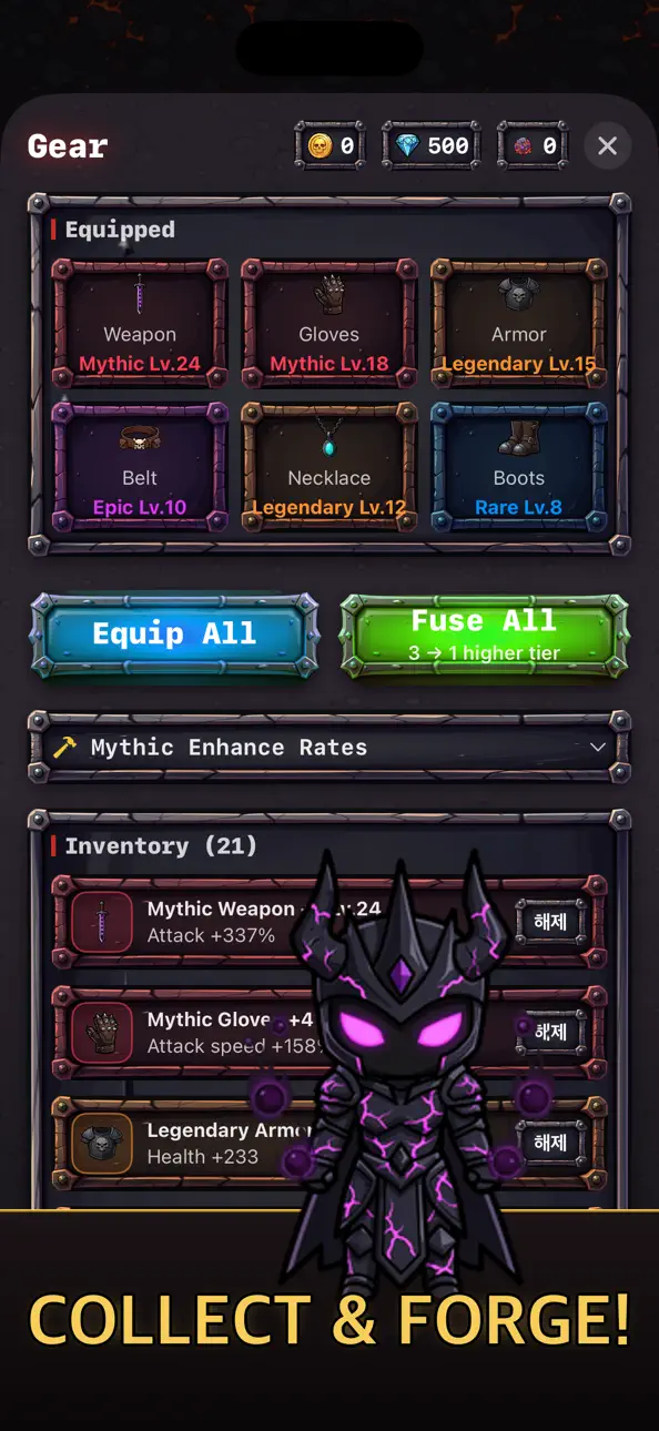 Gravewalker: Roguelike RPG iOS Mod IPA screenshot 3 - iOS game interface