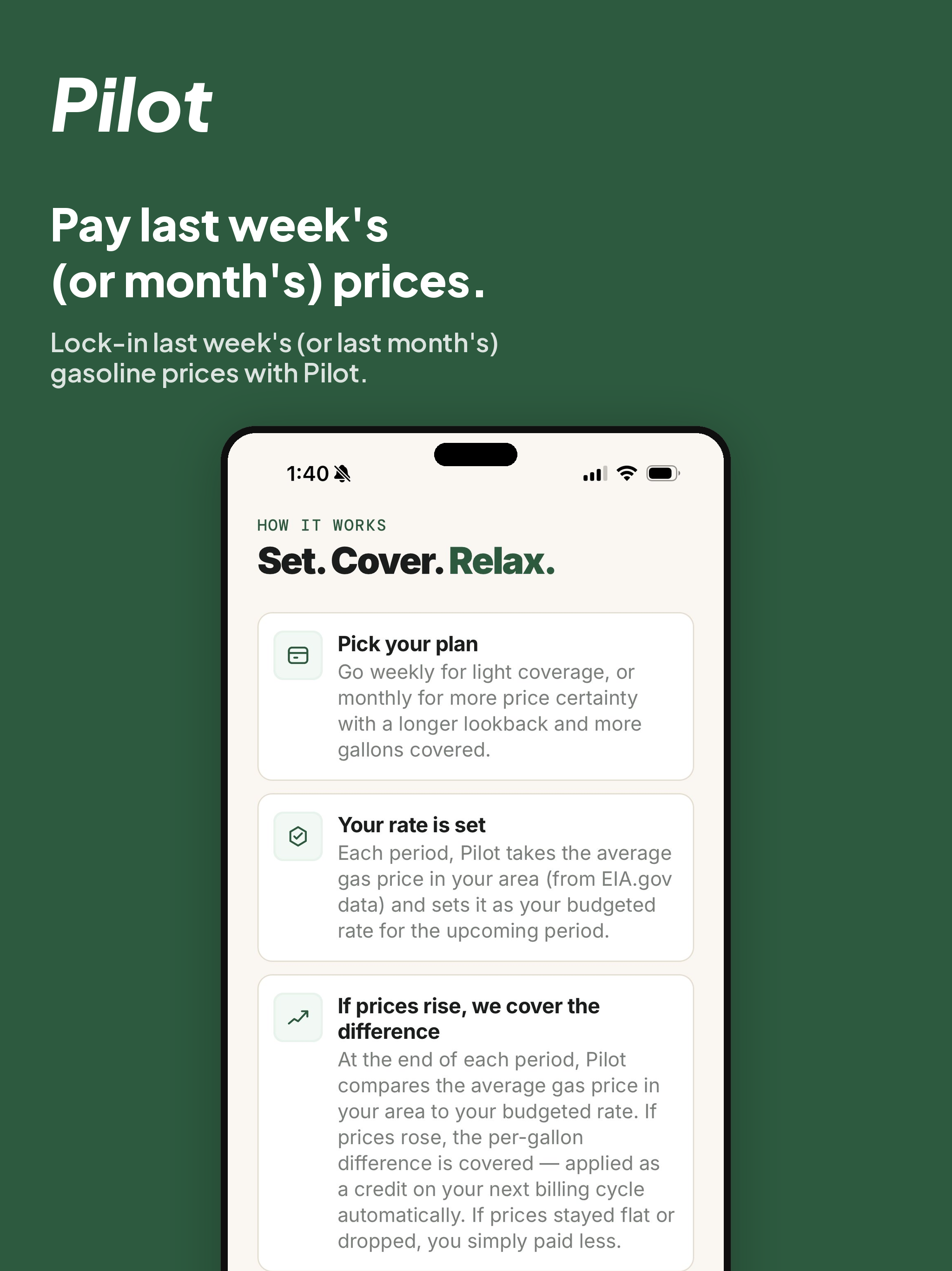 Pilot - Gas Price Protection screenshot 8