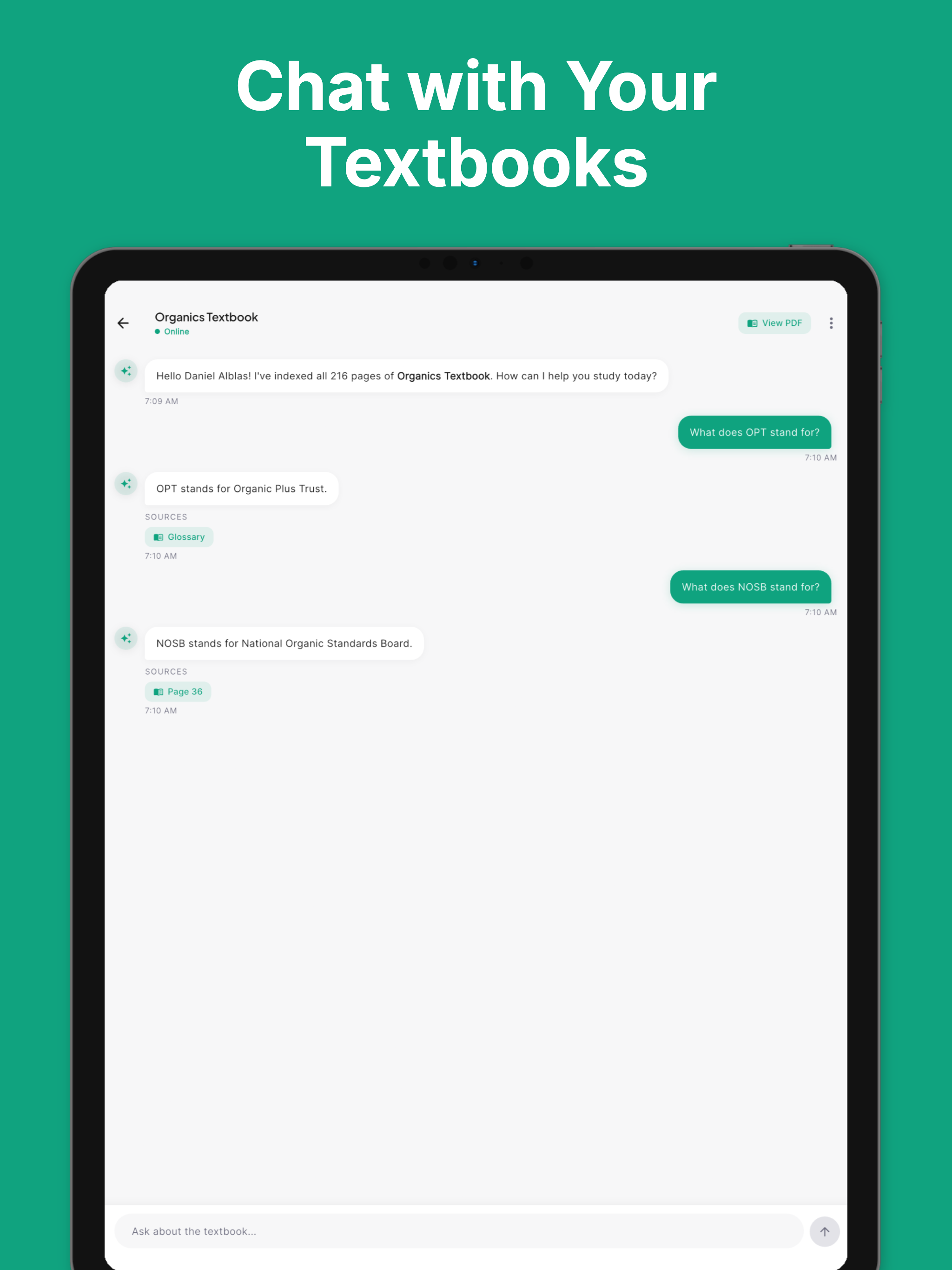 TextbookAI - Study Assistant