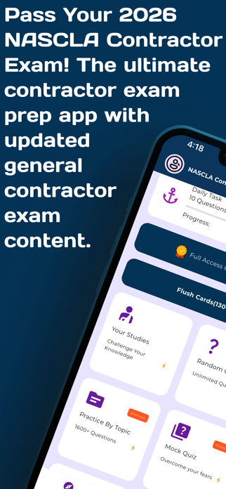 NASCLA Contractor Exam Prep Screenshot 1 of 10