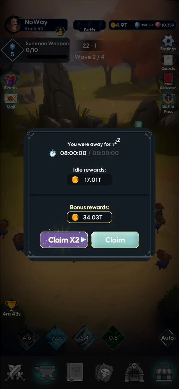 Voidmancer Adventure: Idle RPG iOS Mod IPA screenshot 6 - iOS game interface