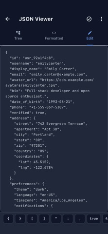 JSON Viewer and Editor Screenshot 4 of 6