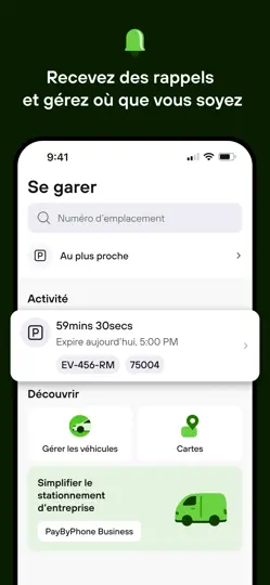 Capture d'écran de PayByPhone - Parking sur iPhone 4