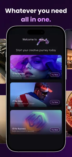 Gina AI - Photo & Video Editor iPhone screenshot 3