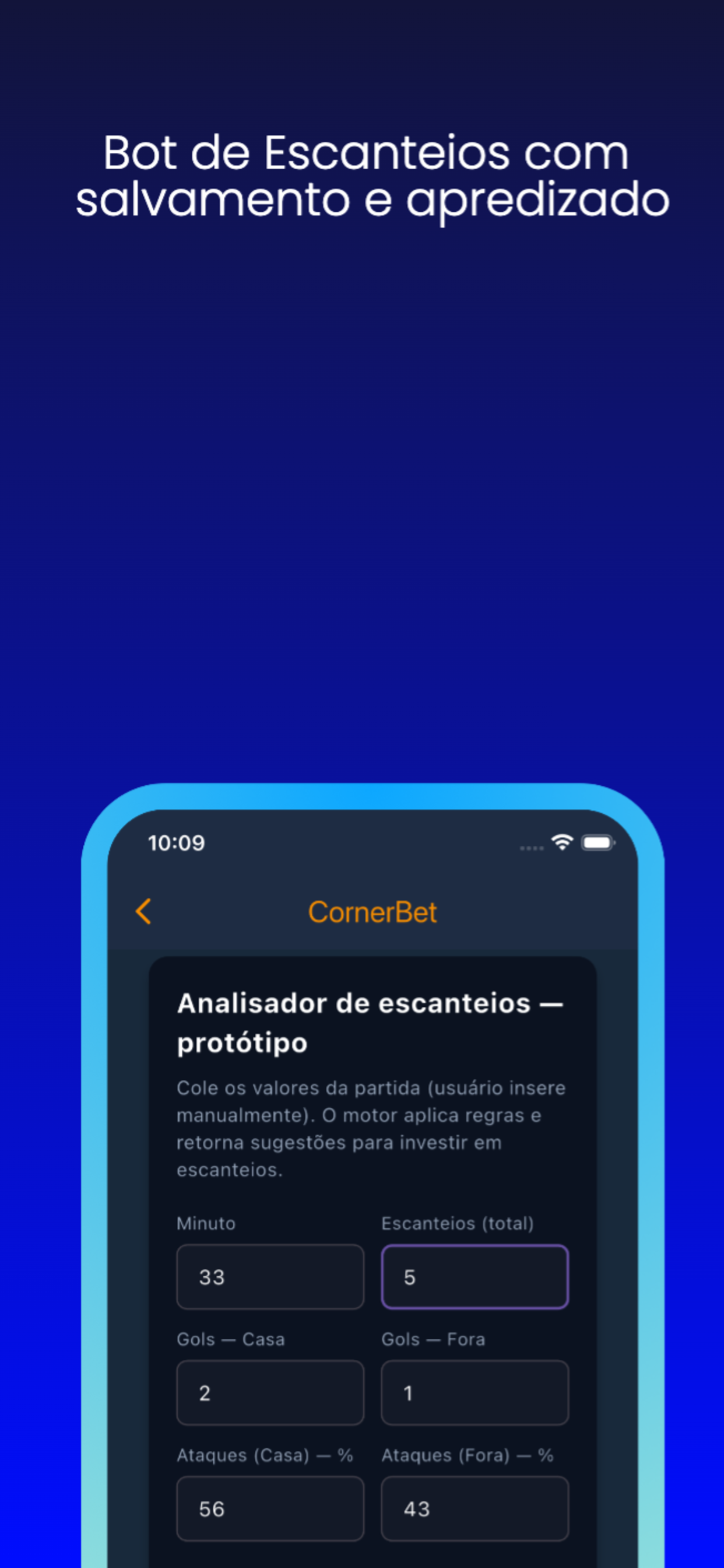 CornerBet - Ia Futebol
