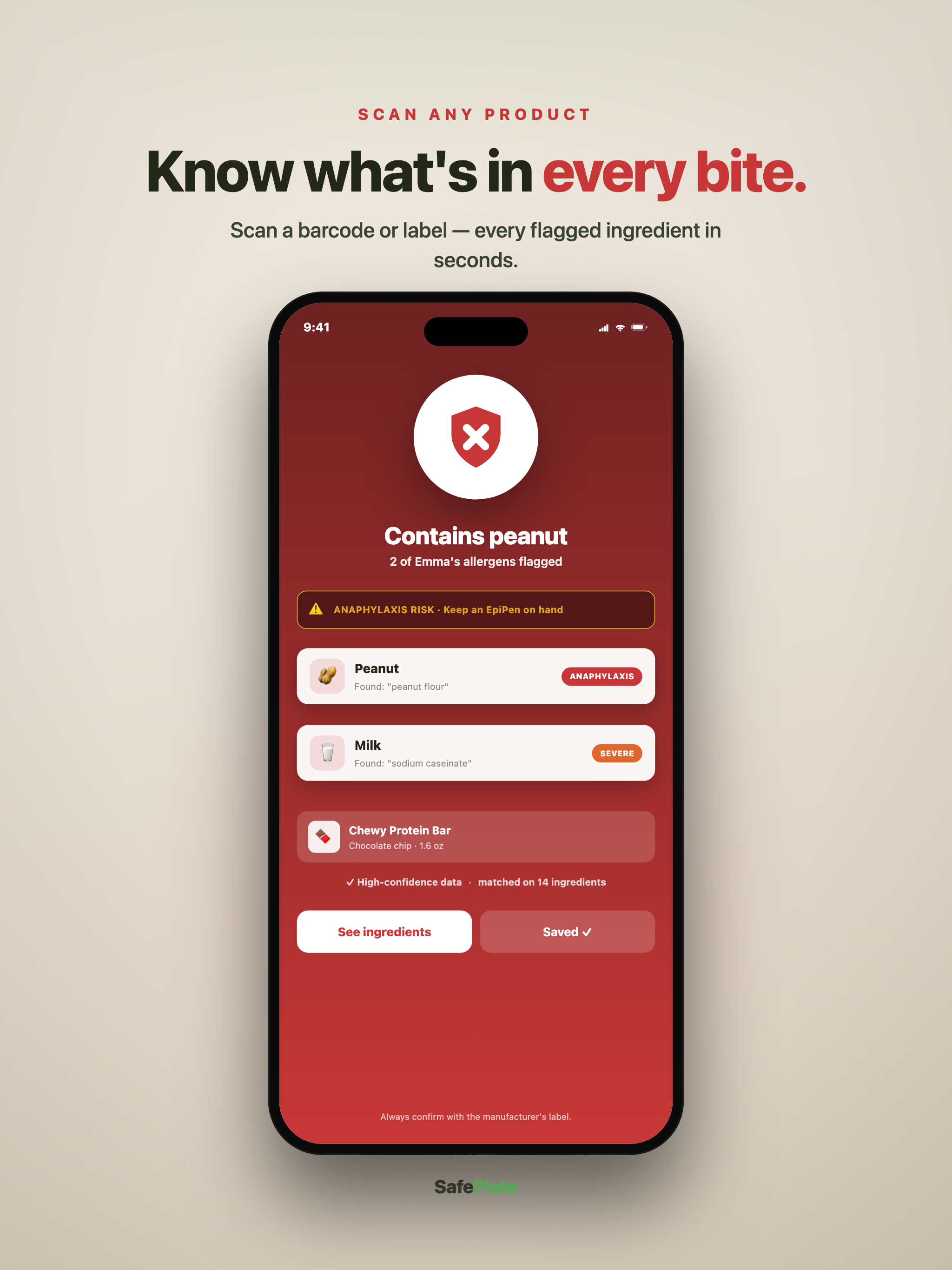 SafePlate: Food Safety Scanner