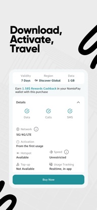 Nomio: eSIM Travel & Internet screenshot 3