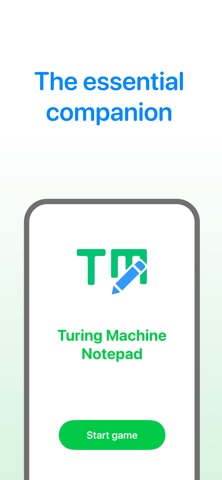 Turing Machine Notepad iPhone screenshot