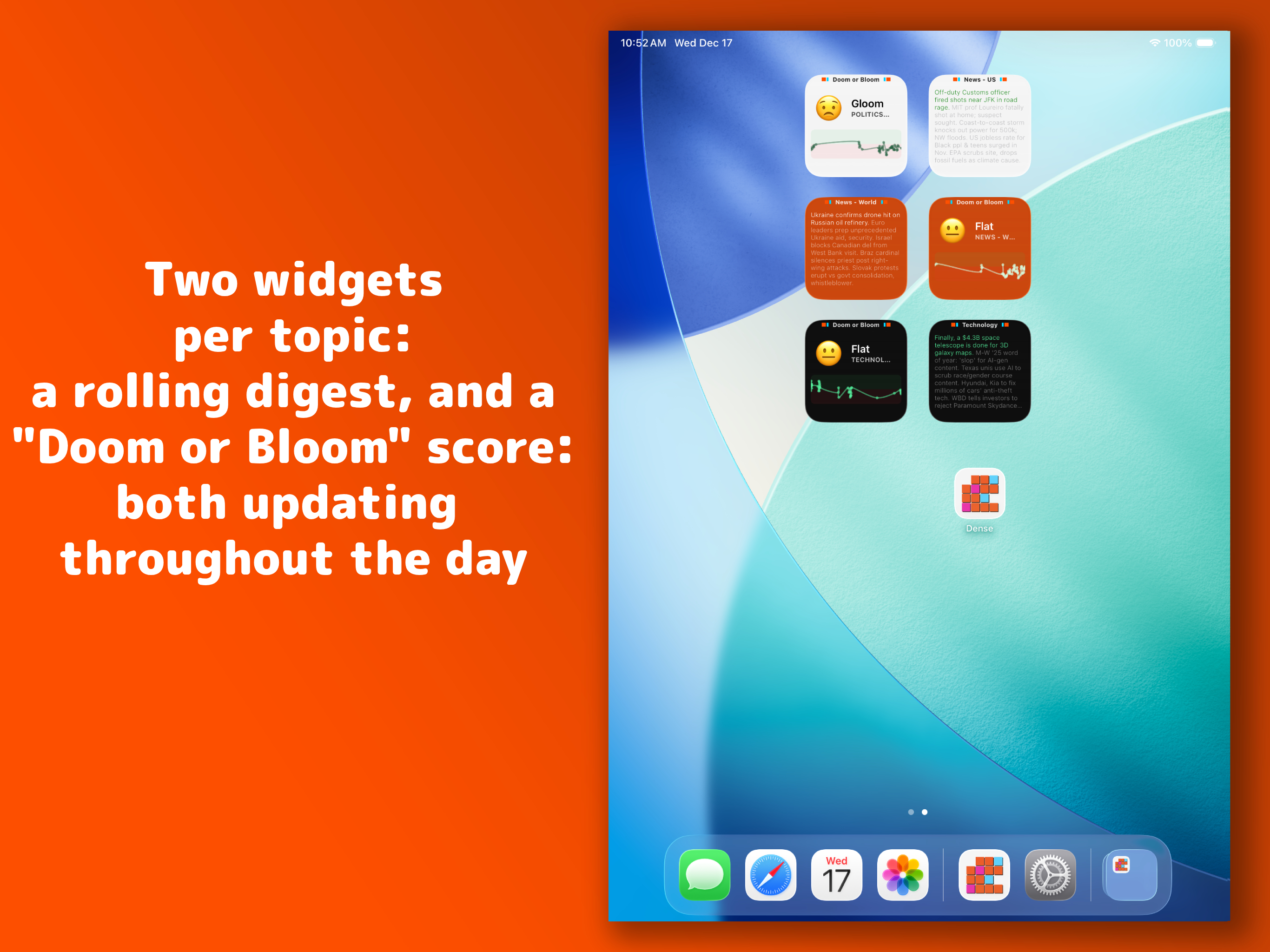 Dense: AI News Digest Widget