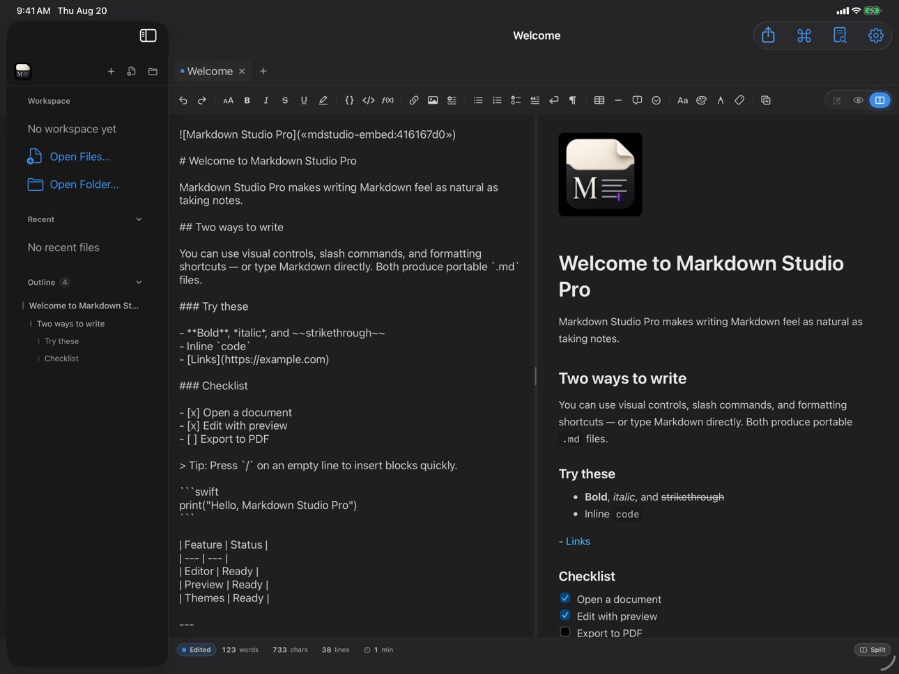 Screenshot 6 of Markdown Studio Pro