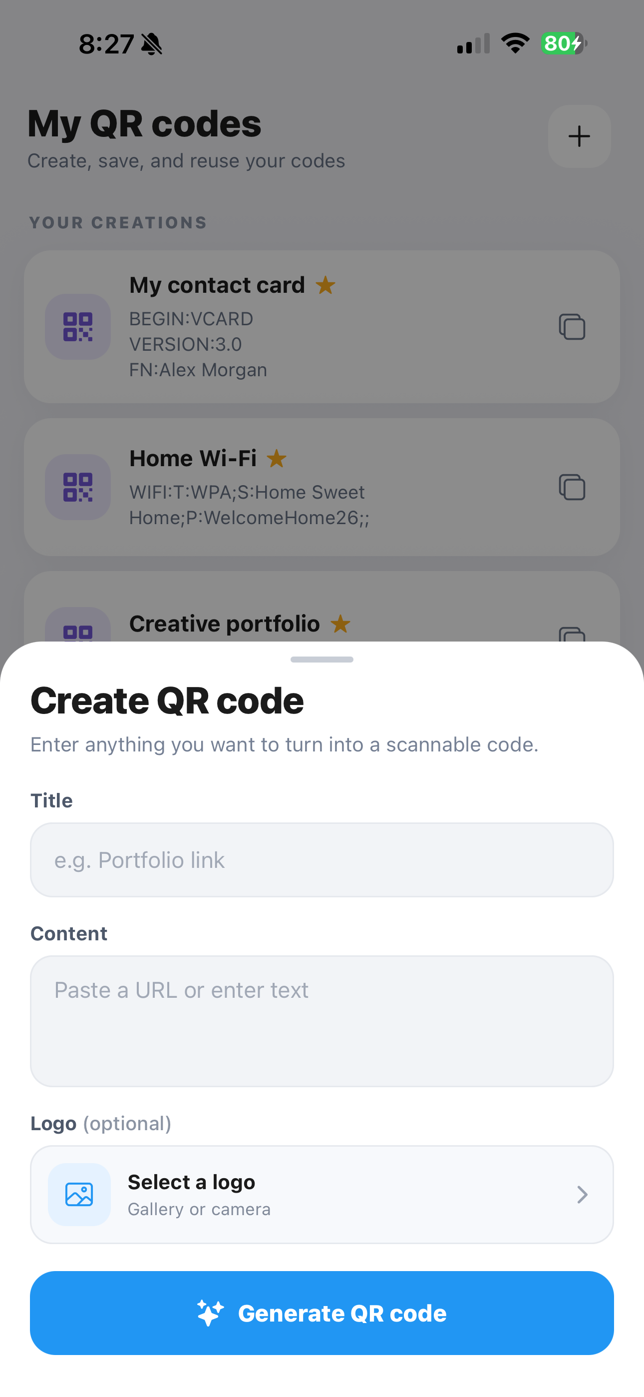 QR: Generate Scan And Share screenshot 3