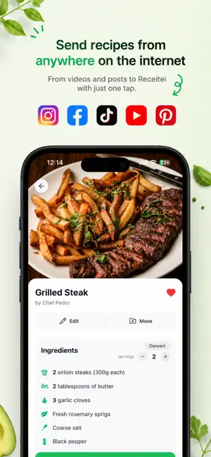Receitei: AI Recipe Manager screenshot 2