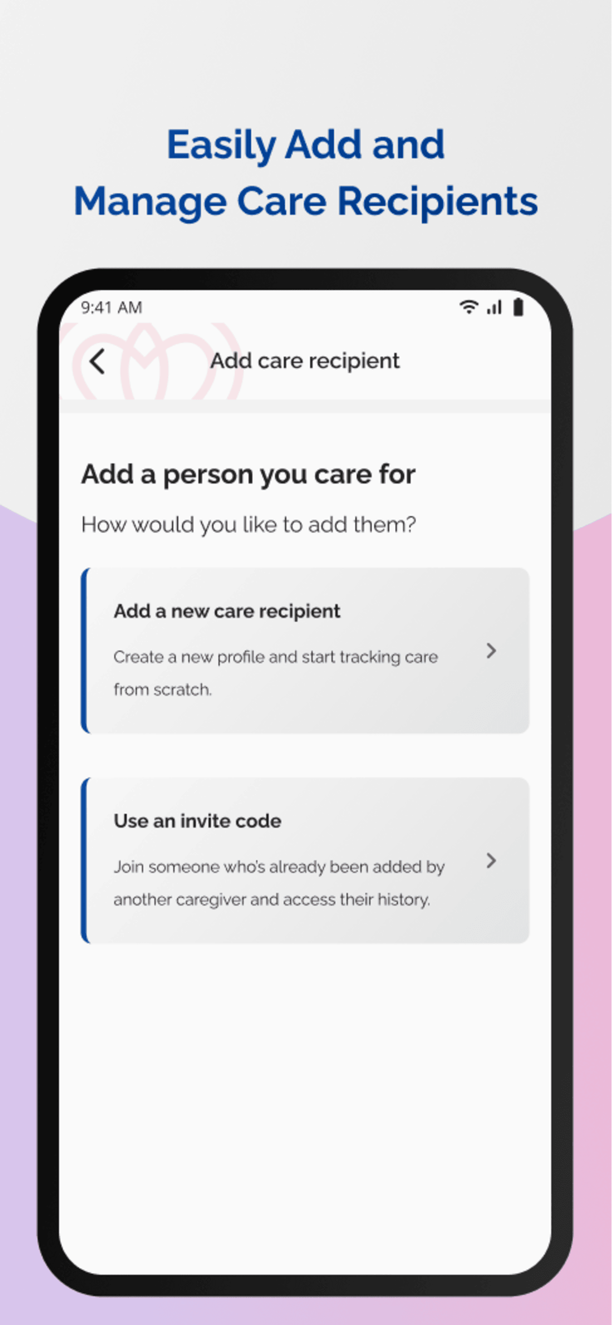 Carespondence: Caregiver App