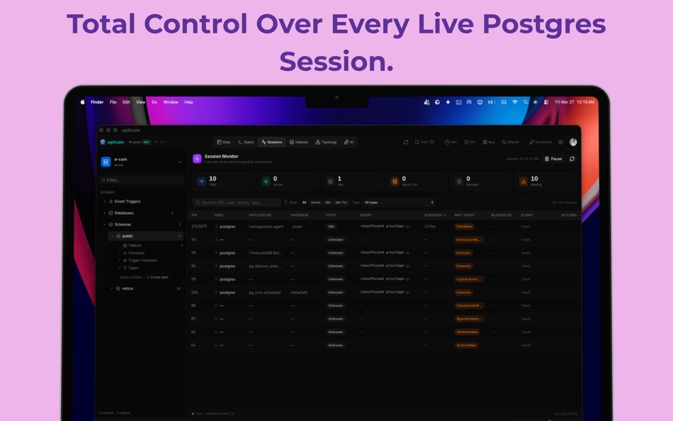 #4. pgStudio (macOS) di: Pooja Kumari