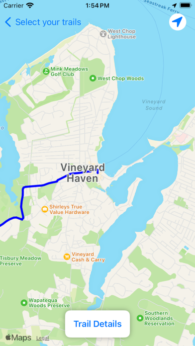 Martha's Vineyard Bike Paths Screenshot