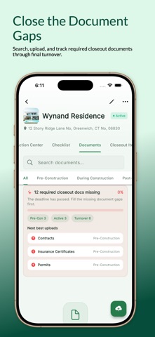Construction Closeout: Closr+ iPhone screenshot
