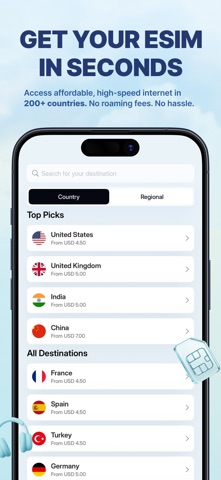 Zapesim: eSIM for Travel screenshot
