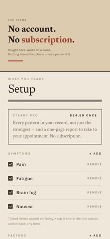 Steady: Symptom Tracker Screenshot 3 of 6