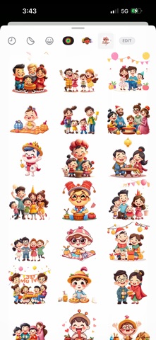 Family Fun Month Stickers screenshot