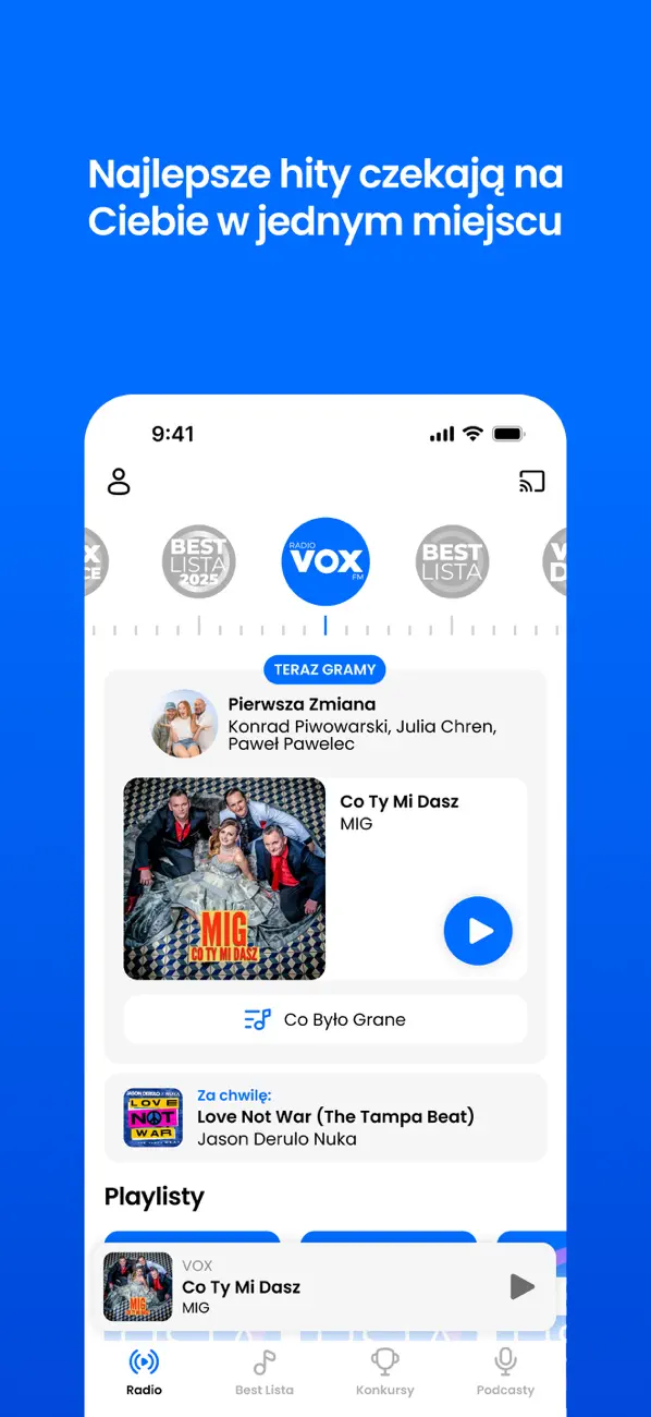 Screenshot #1 pour VOX FM - radio internetowe