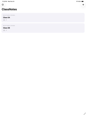 ClassNotes - Share Notes iPad screenshot