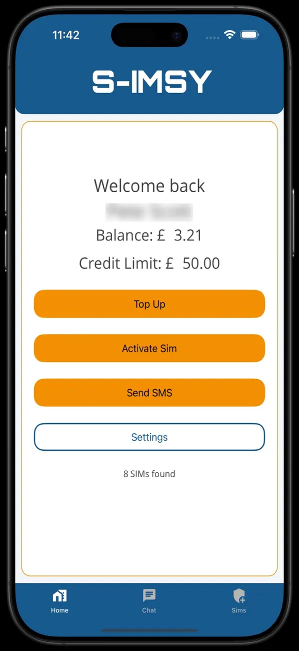 #2. SIMSY (iOS) Ved: S-IMSY Ltd