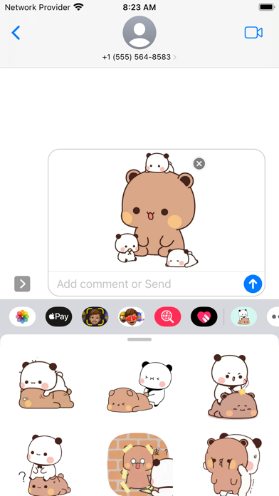 Bear Panda Gemoy Stickersのおすすめ画像1