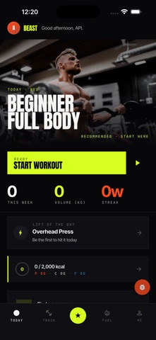 Beast: Gym Workout Tracker Screenshot 1 of 3