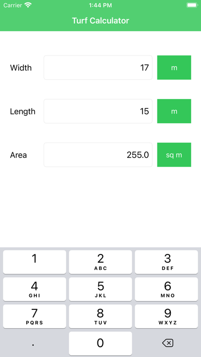 Screenshot #1 pour Turf Calculator Pro