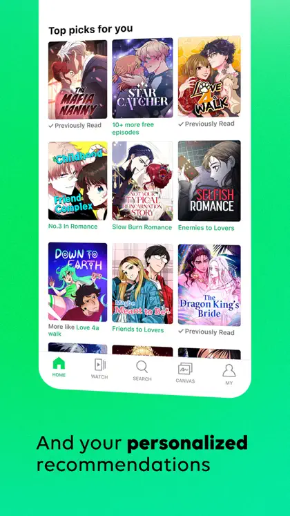 Captura de tela 6 de 6 de WEBTOON: Manga, Comics, Manhwa