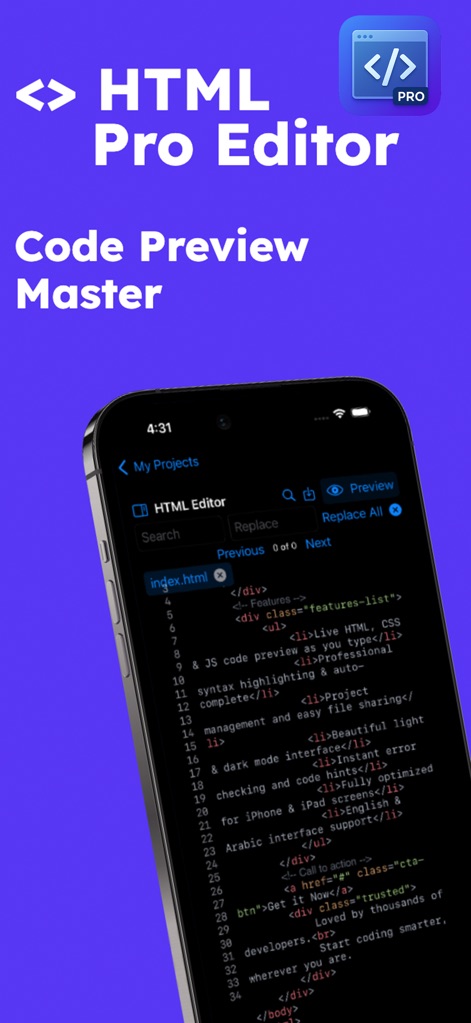 HTML Pro Editor - App de Para desarrolladores | MWM