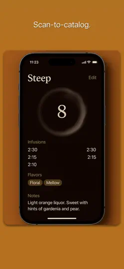 Скриншот Steep: Tea Log & Timer на iPhone 3