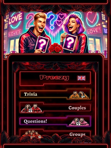 Preezy Couples Games & Quiz iPad screenshot