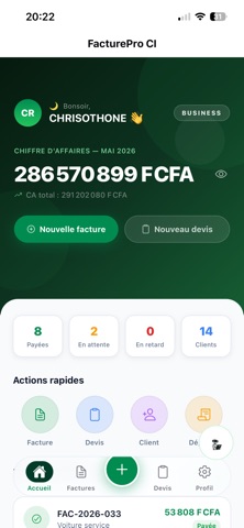FacturePro CI Screenshot 1 of 10