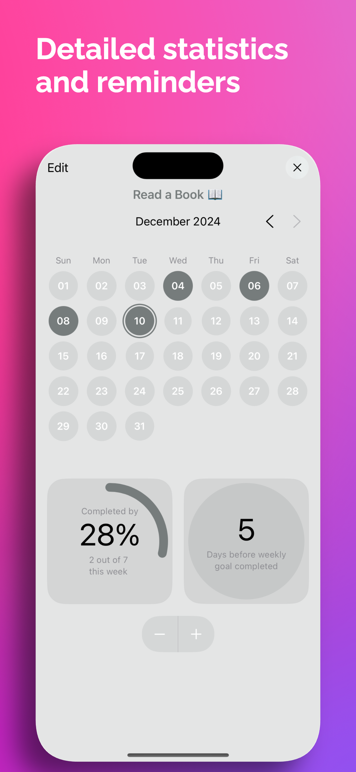 Goal: Habits & Tasks
