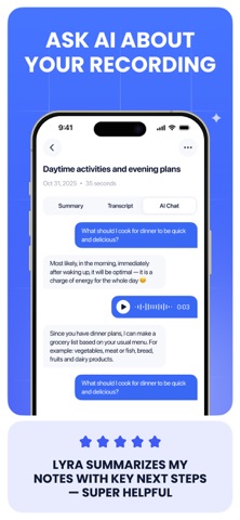 Lyra AI Voice - Summary Notes Screenshot 3 of 5