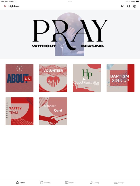 High Point Free Will Baptist app screenshot