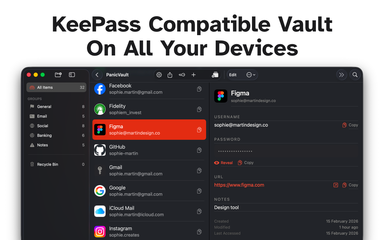 PanicVault - Password Manager