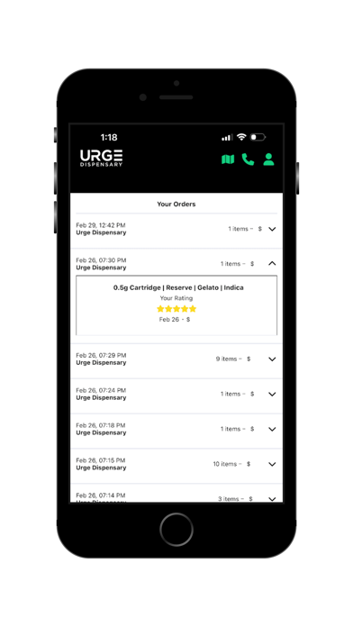 Urge Dispensary Screenshot