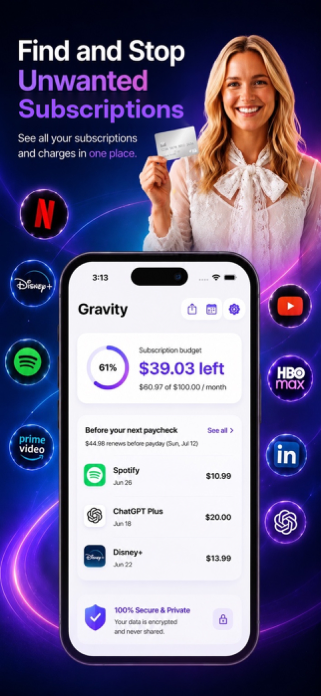 Cancel Subscriptions: Gravity Screenshot 2 of 7