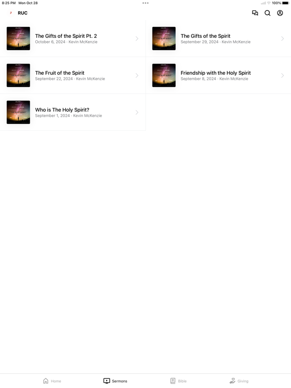 Rise Up Church iPad screenshot 2 - Education app
