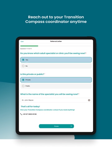 Transition Compass iPad screenshot