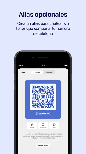 Captura de pantalla de Signal - Mensajería Privada en iPhone 7