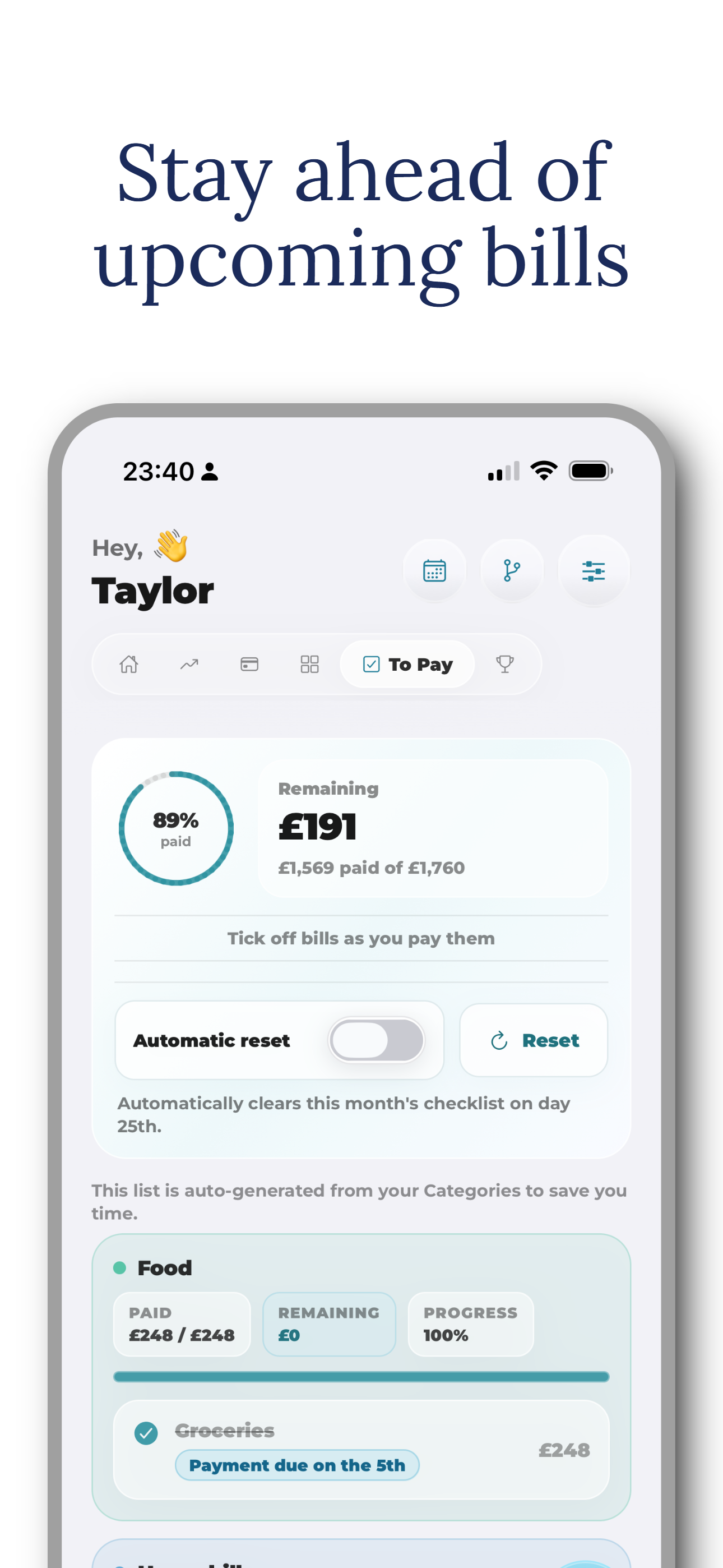 Abundance: Budget Planner