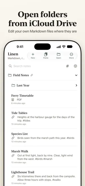 Markdown Notes Editor: Linen screenshot 3