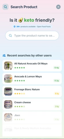 Keto Barcode Scan screenshot