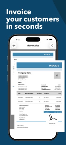 Invoice Maker: InvoiCraft iPhone screenshot